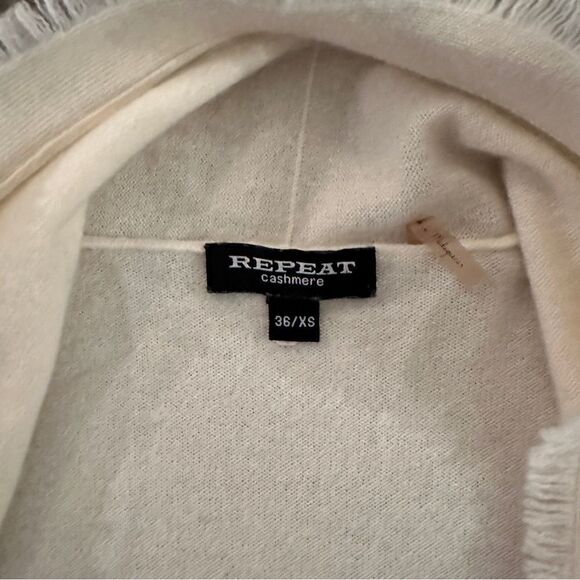 Repeat Cashmere 100% cashmere open fringe cardigan - Picture 6 of 9